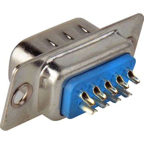 9 Pin D-Sub Connector Insert with Rear Solder Points - Male