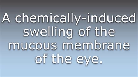 What does Chemosis mean? - YouTube