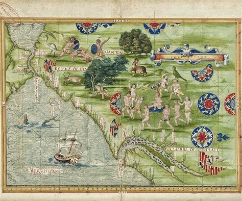 Universal Cosmography from Guillaume Le Testu - 1555 - The Giganton Kingdom. Source : BNF | Map ...