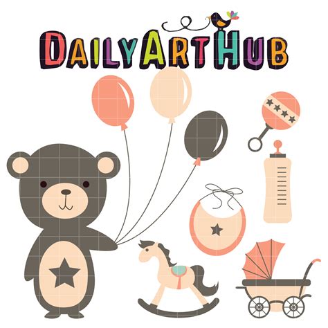 Baby Shower Clip Art Set – Daily Art Hub – Free Clip Art Everyday