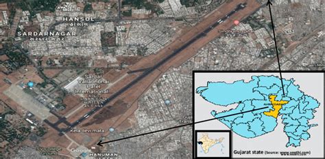 Location of Sardar Vallabhbhai Patel (SVP) international airport ...