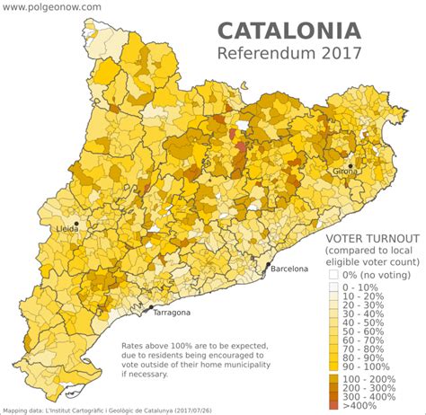 Catalonia Referendum: Detailed Results in 5 Maps