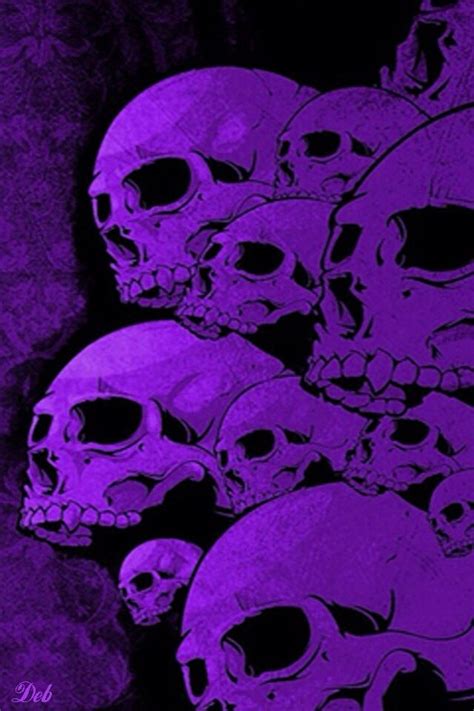 HALLOWEEN PURPLE SKULLS, IPHONE WALLPAPER BACKGROUND | IPHONE WALLPAPER / BACKGROUNDS ...