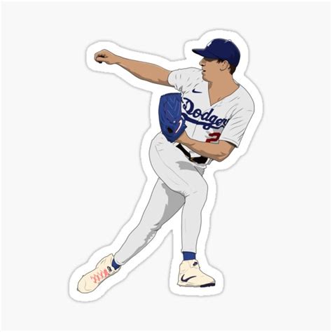 "Walker Buehler Pitching" Sticker for Sale by Thatkid5591 | Redbubble