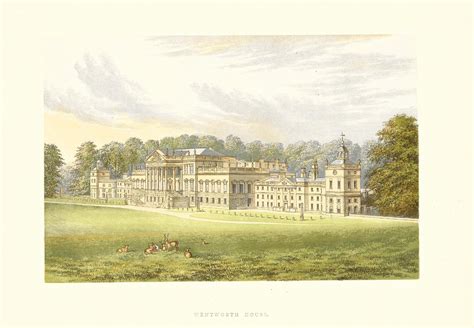 Wentworth Woodhouse Yorkshire antique print – Maps and Antique Prints