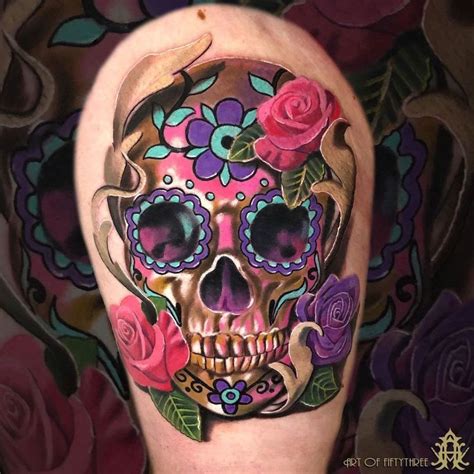 CALAVERAS MEXICANAS TATTOO en 2021 | Tatuajes de cráneo mexicano ...