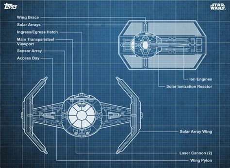 Darth Vader's TIE Fighter - Blueprints | Star Wars: Card Trader Wiki | Fandom