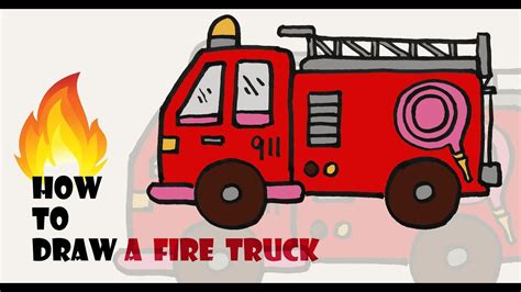 Fire Truck Drawing, Cool Fire, Fire Engine, Drawing For Kids, Fire Trucks, Easy Step, Easy ...