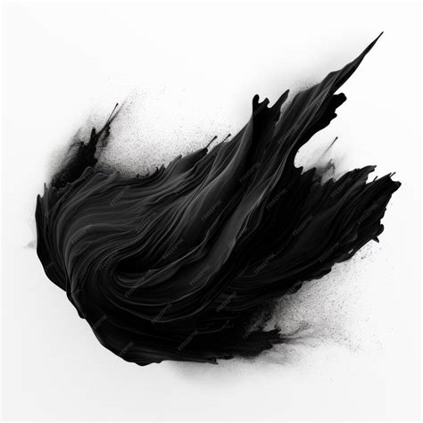 Premium AI Image | Abstract Black Photoshop Brush on Plain White Background