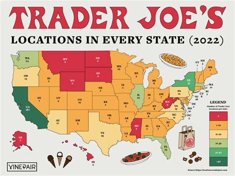 The Number of Trader Joe's Locations in Each State [MAP] | VinePair