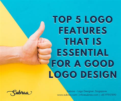 Top 5 logo features that is essential for a good logo design