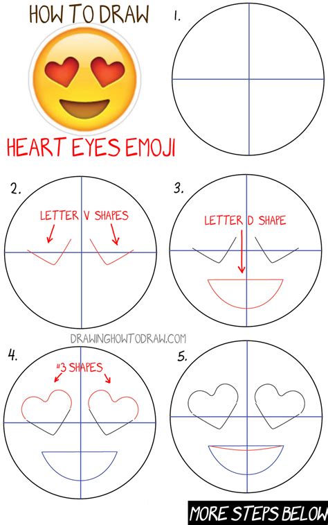 Heart Eyes Emoji Coloring Page