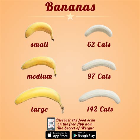 Bananas Sizes Calories By The Secret of Weight in 2020 | Workout food, Ketosis diet for ...