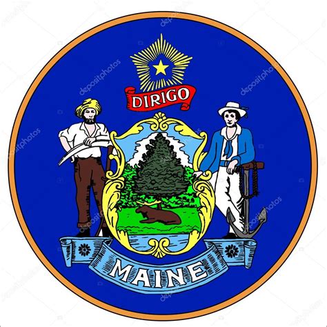 Maine State Seal — Stock Vector © BigAlBaloo #55244867