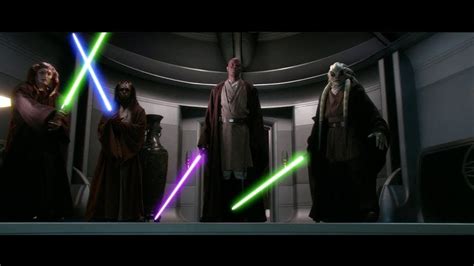 Mace Windu/Kit Fisto/Saesee Tiin/Agen Kolar vs. Darth Sidious/Anakin Skywalker (Revenge of the ...