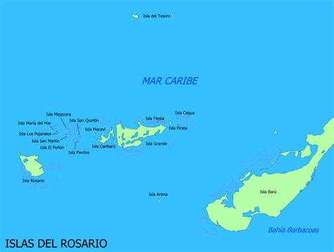 mapa de las Islas del rosario - Mis viajes por ahí » Mis viajes por ahí