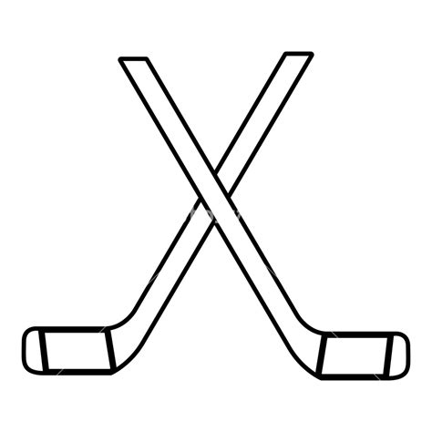 Crossed Hockey Sticks Vector at Vectorified.com | Collection of Crossed Hockey Sticks Vector ...