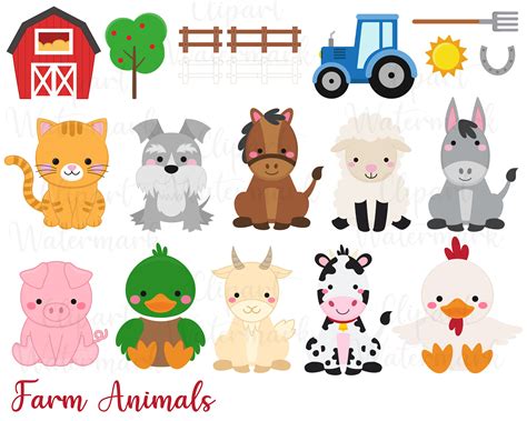 Clipart Baby Farm Animals