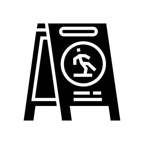 caution wet floor glyph icon vector illustration 10189828 Vector Art at ...