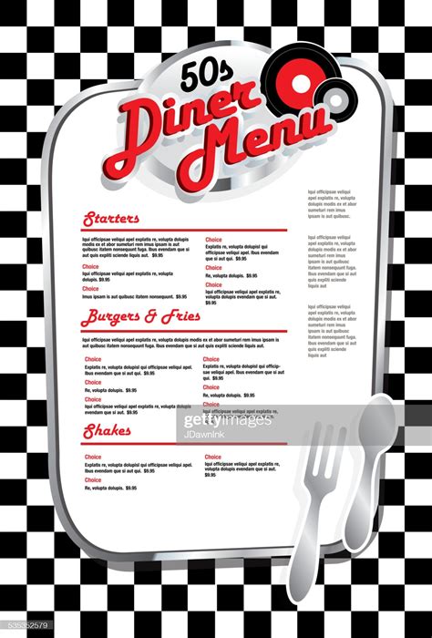 50S Diner Sign Template - Printable Word Searches