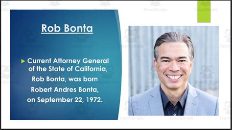 Attorney General Rob Bonta (CA) BIO PPT by Teach Simple