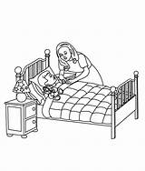 Bedtime Coloring Page sketch template