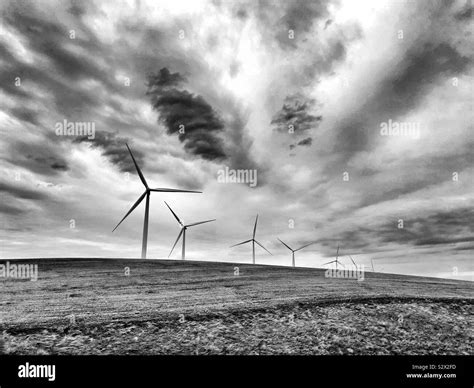 Wind turbines Black and White Stock Photos & Images - Alamy