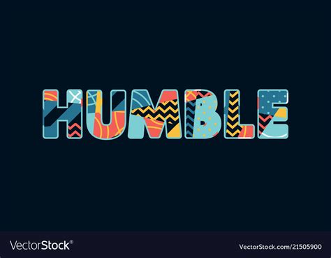 Humble concept word art Royalty Free Vector Image