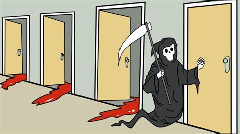 Create meme "the door meme, the grim Reaper meme, death with a scythe ...