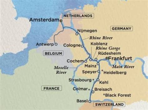 Map Rhine River Germany - Share Map