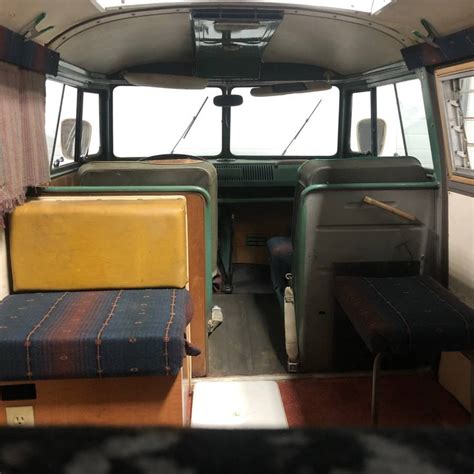 green vw bus interior | Barn Finds