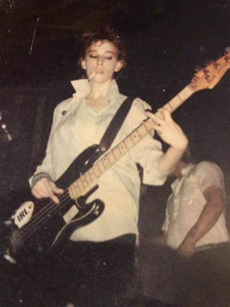 Cait O’Riordan on stage with The Pogues, Stirling Albert Hall 1985