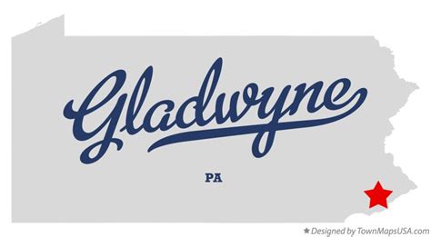 Map of Gladwyne, PA, Pennsylvania