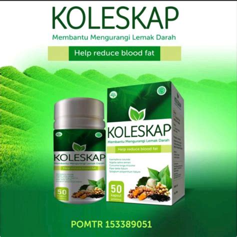 Jual Koleskap Obat Herbal Penurun Kolesterol & Lemak Darah - BPOM - Isi ...