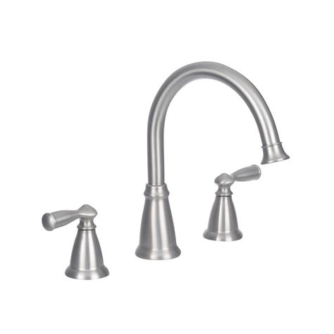 MOEN Banbury 2-Handle Deck-Mount High Arc Roman Tub Faucet with Valve in Spot Resist Brushed ...