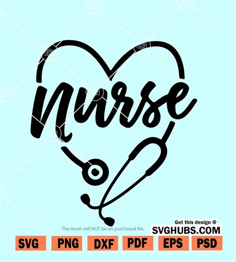Nurse Stethoscope Svg, Nurse Heart Beat Svg, Nurse Heart Svg, Nurse Life Svg ...