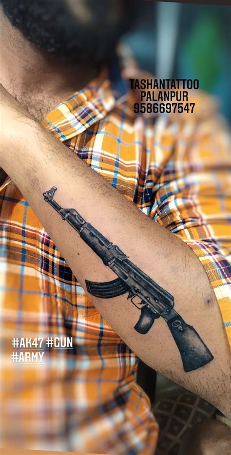 AK47 tattoo | Ak47 tattoo, Best tattoo fonts, Tattoos for women flowers