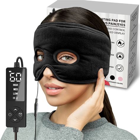 Moist Heat Sinus Pressure Relief Mask - Extra Large Face Heating Pad for Sinusitis, Migraine ...