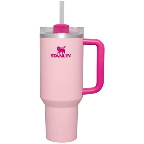 Stanley 40oz Stainless Steel H2.0 FlowState Quencher Tumbler Flamingo Pink Limited Edition