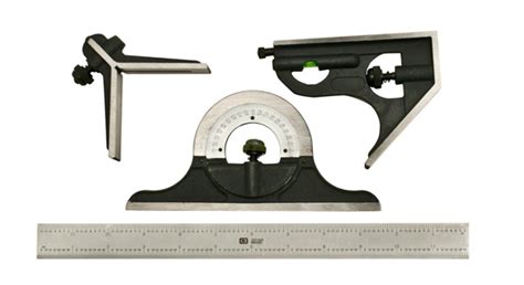 Combination Square and Protractor 4pc Set