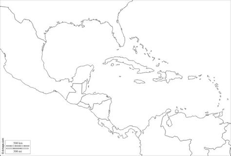 Central America free map, free blank map, free outline map, free base map states (white ...