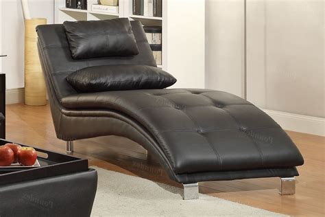 15 Ideas of Black Leather Chaise Lounges