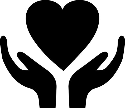 Caring Hands Clip Art - Care Vector Black And White - Png Download ...