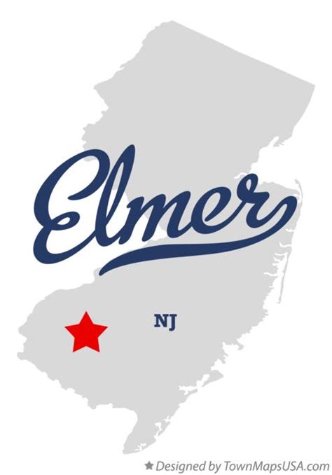 Map of Elmer, NJ, New Jersey