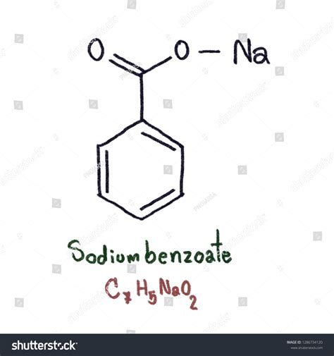 Sodium Benzoate Substance Which Has Chemical Stock Illustration ...