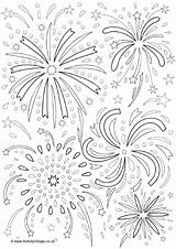 Fireworks Coloring Pages Printable Sketch Page sketch template