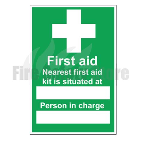 First Aider Location Sign, Rigid Plastic, 20 x 30cm | Fire Safety Store S3006R