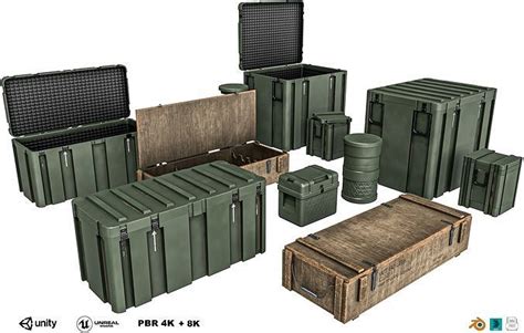 3D model Military Crate Package VR / AR / low-poly | CGTrader