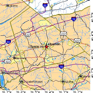 Lebanon Pennsylvania Map - SEONegativo.com