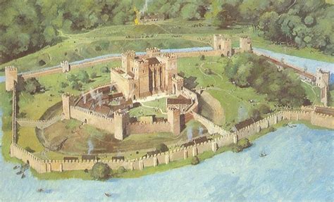 Reconstruction of Kenilworth castle (later middle ages). Amongst the largest and most important ...